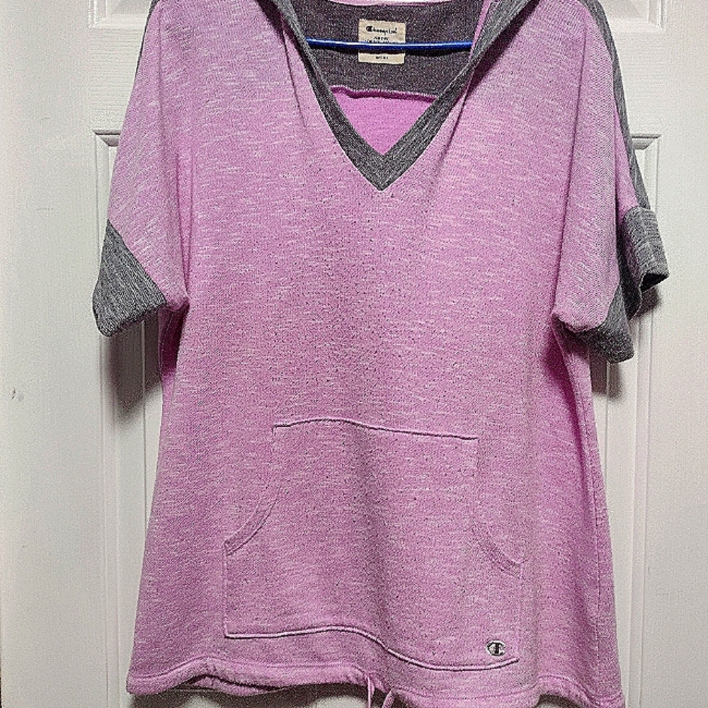 Champion short sleeve v-neck hoody